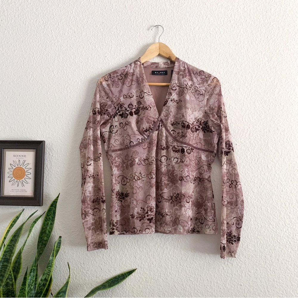 Y2K Axcess Sheer Sleeves Blouse